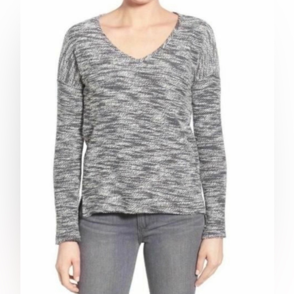 Paige Martine cotton‎ midnight white marl sweater S